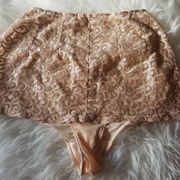 Victoria's Secret Other - Victoria Secret Beige Sheer Lace Ribbon Panties